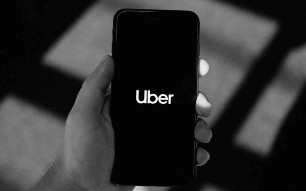 Uber on phone